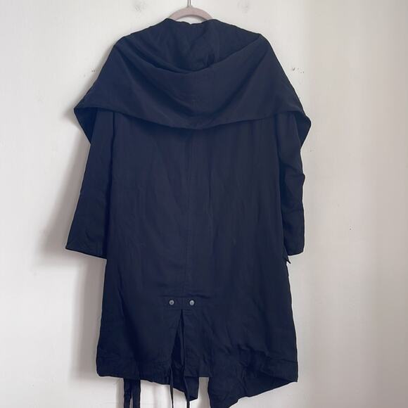 All Saints Pelya Parka hooded shawl collar midi utility coat sz 4 - Picture 6 of 6